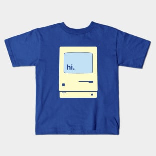 Vintage Computer Saying hi Kids T-Shirt